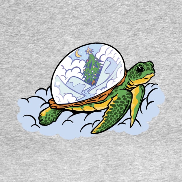 Christmas Turtle P R t shirt by LindenDesigns